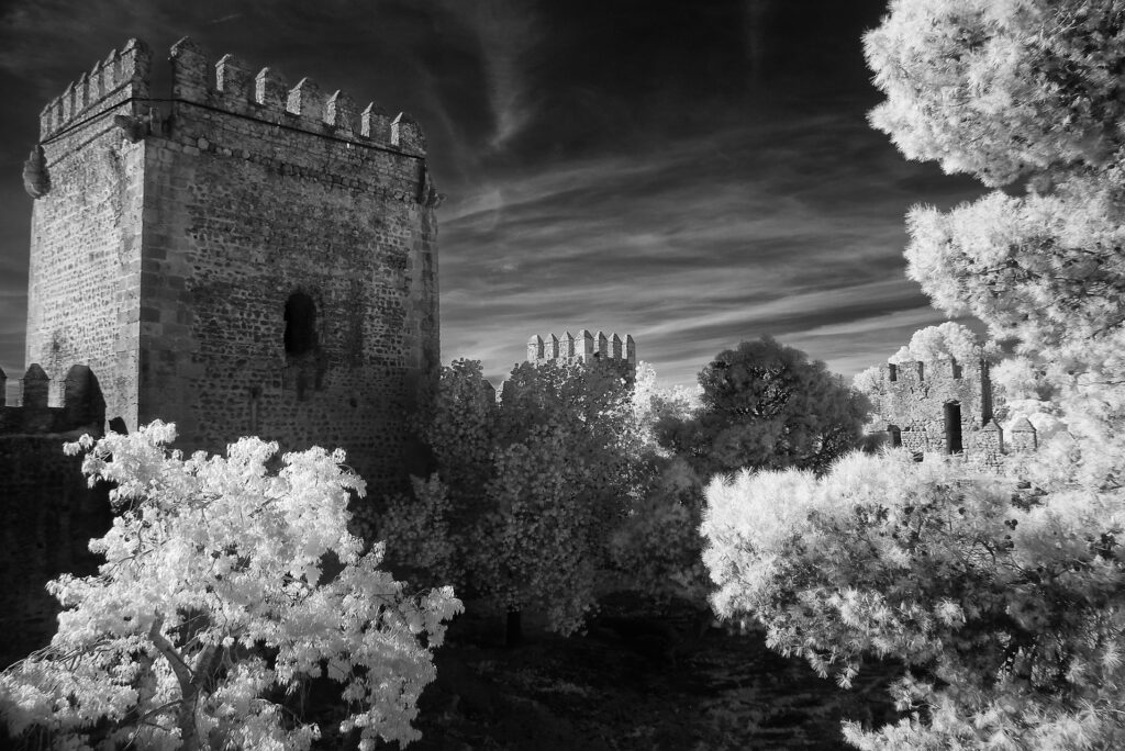 Malaga-Islamic-fortress-castle-ruins-infrared-fine-art-photograph-large