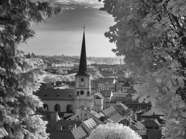Prague-church-view-infrared